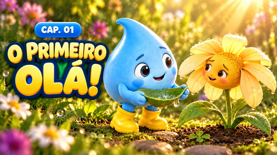 Capa do capítulo 1: Pingo e Flora: O Primeiro Olá